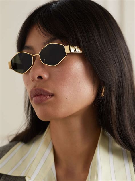 celine black sunglasses|celine gold and black sunglasses.